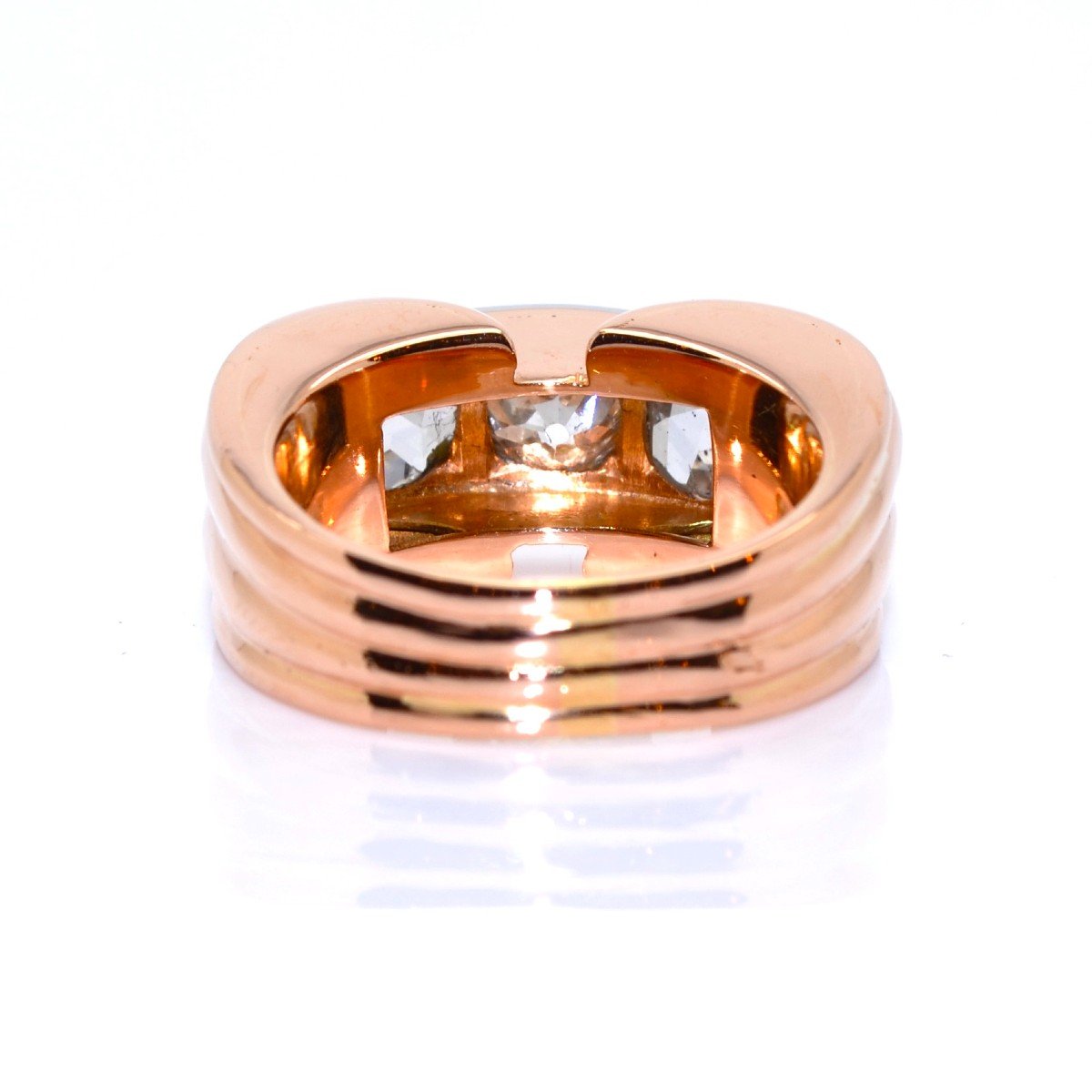 Bague Tank Trilogie Diamants-photo-4