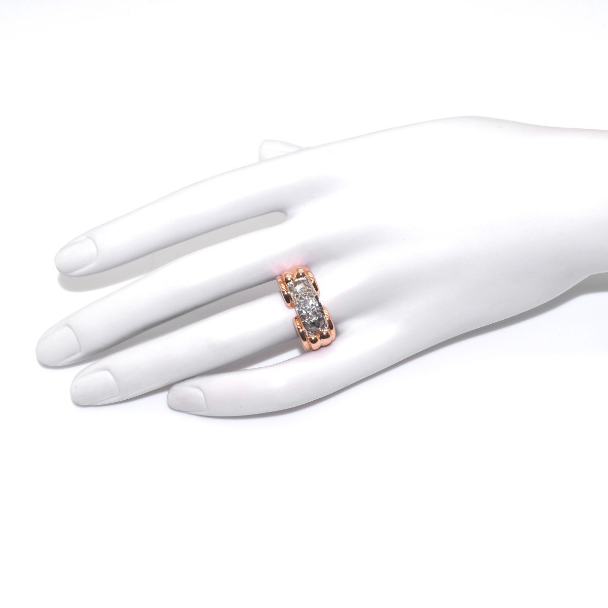 Bague Tank Trilogie Diamants-photo-2
