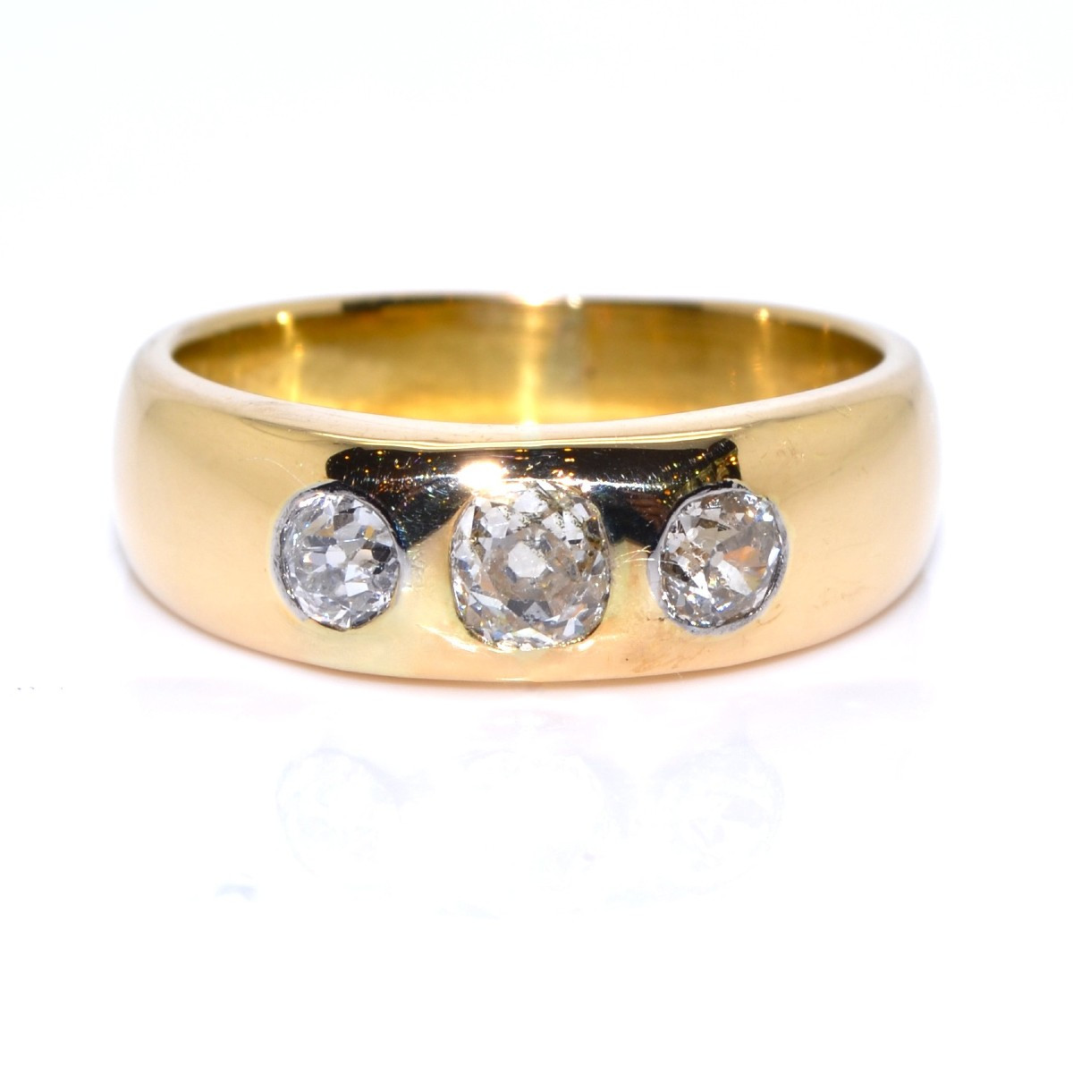 Bague Jonc Trilogie Diamants