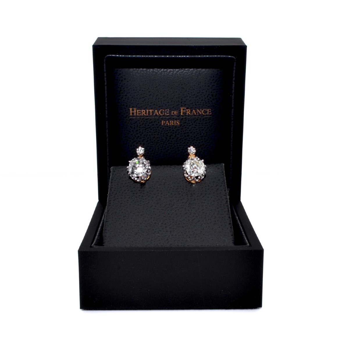 Boucles d'Oreilles Dormeuses Diamants - 3,14 Carats Total