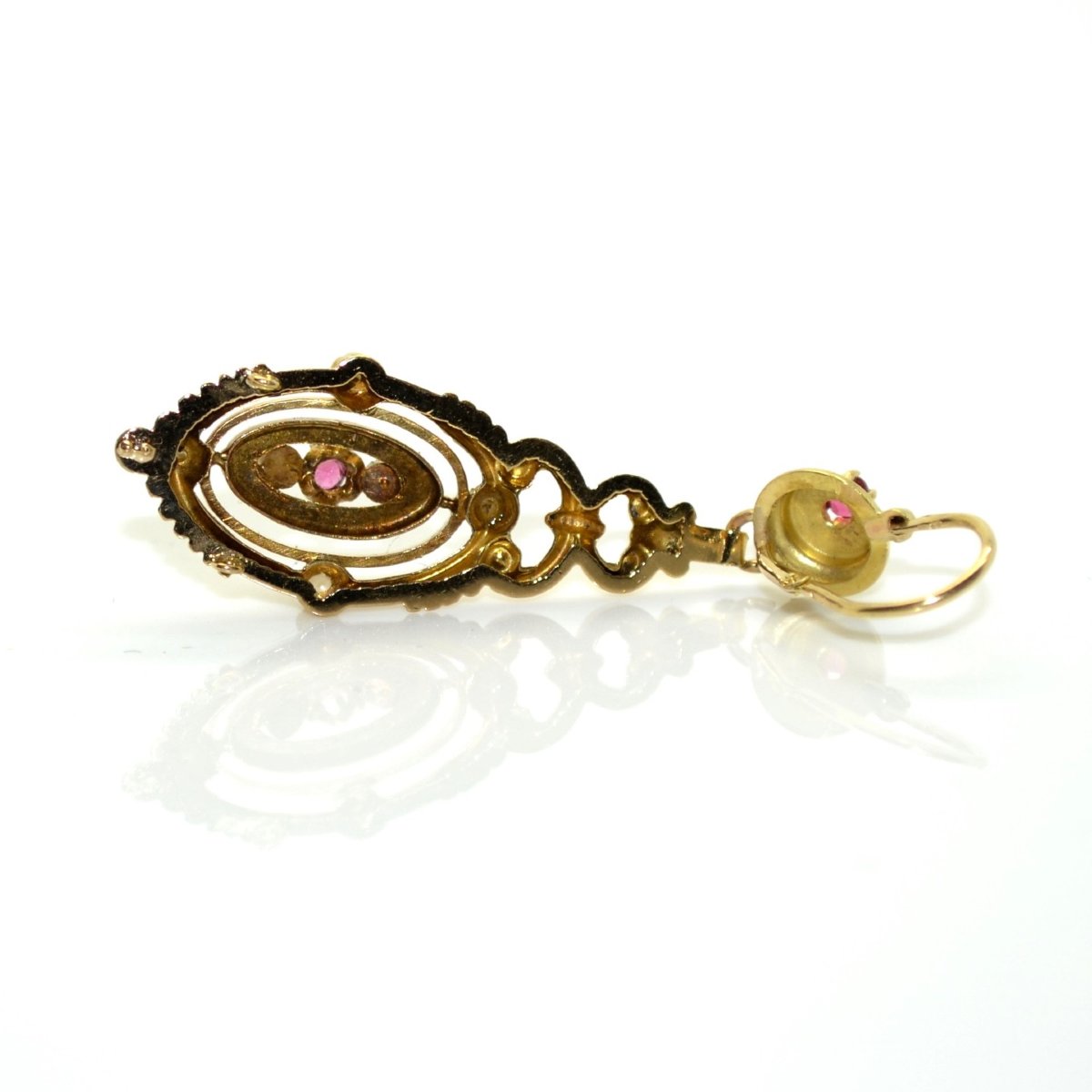 Boucles d'Oreilles Pendantes Anciennes-photo-1