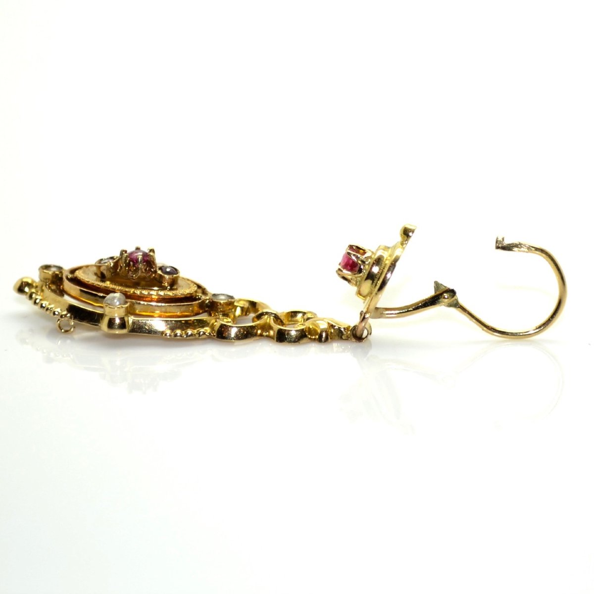 Boucles d'Oreilles Pendantes Anciennes-photo-2