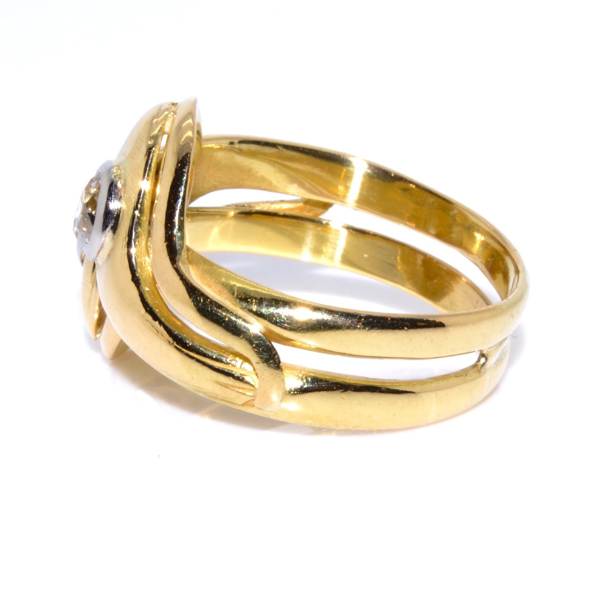 Bague Serpent Or Et Diamants-photo-4