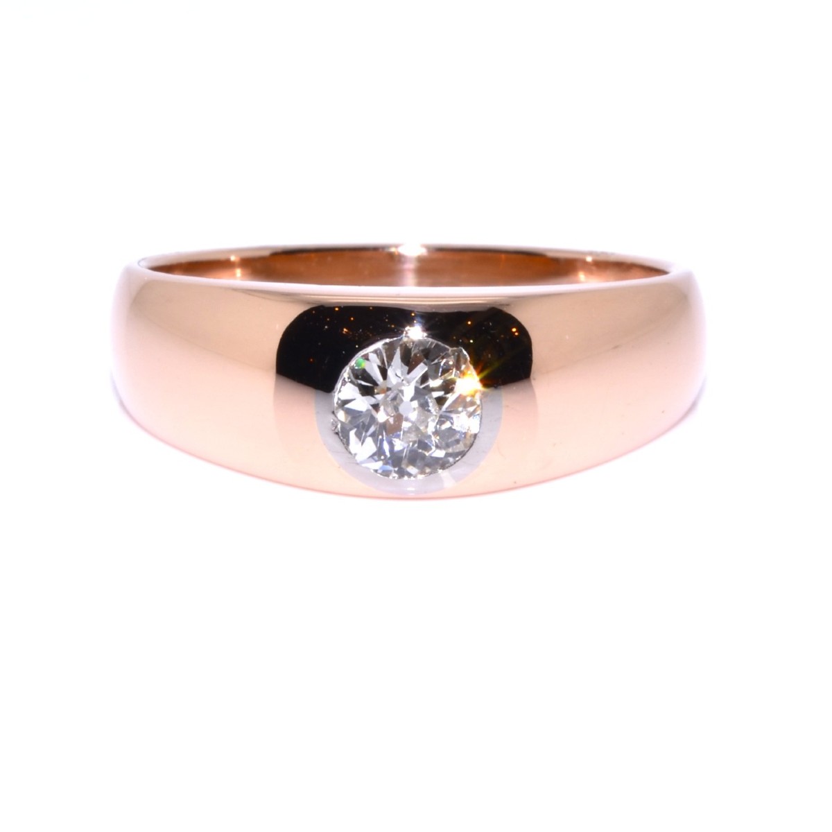 Bague jonc diamant