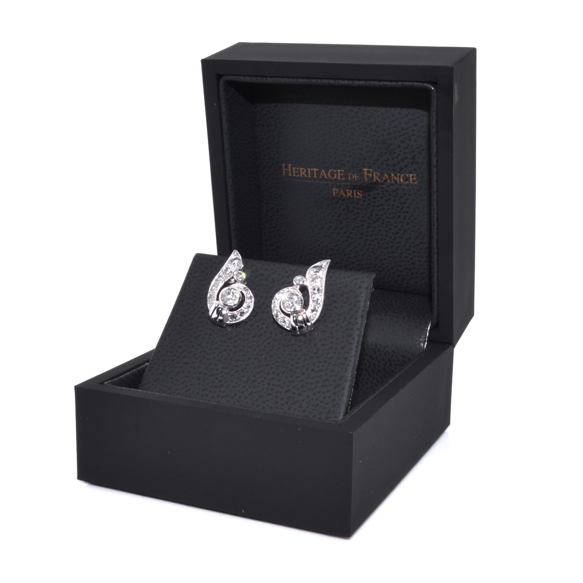 Boucles d'oreilles art deco diamants-photo-3