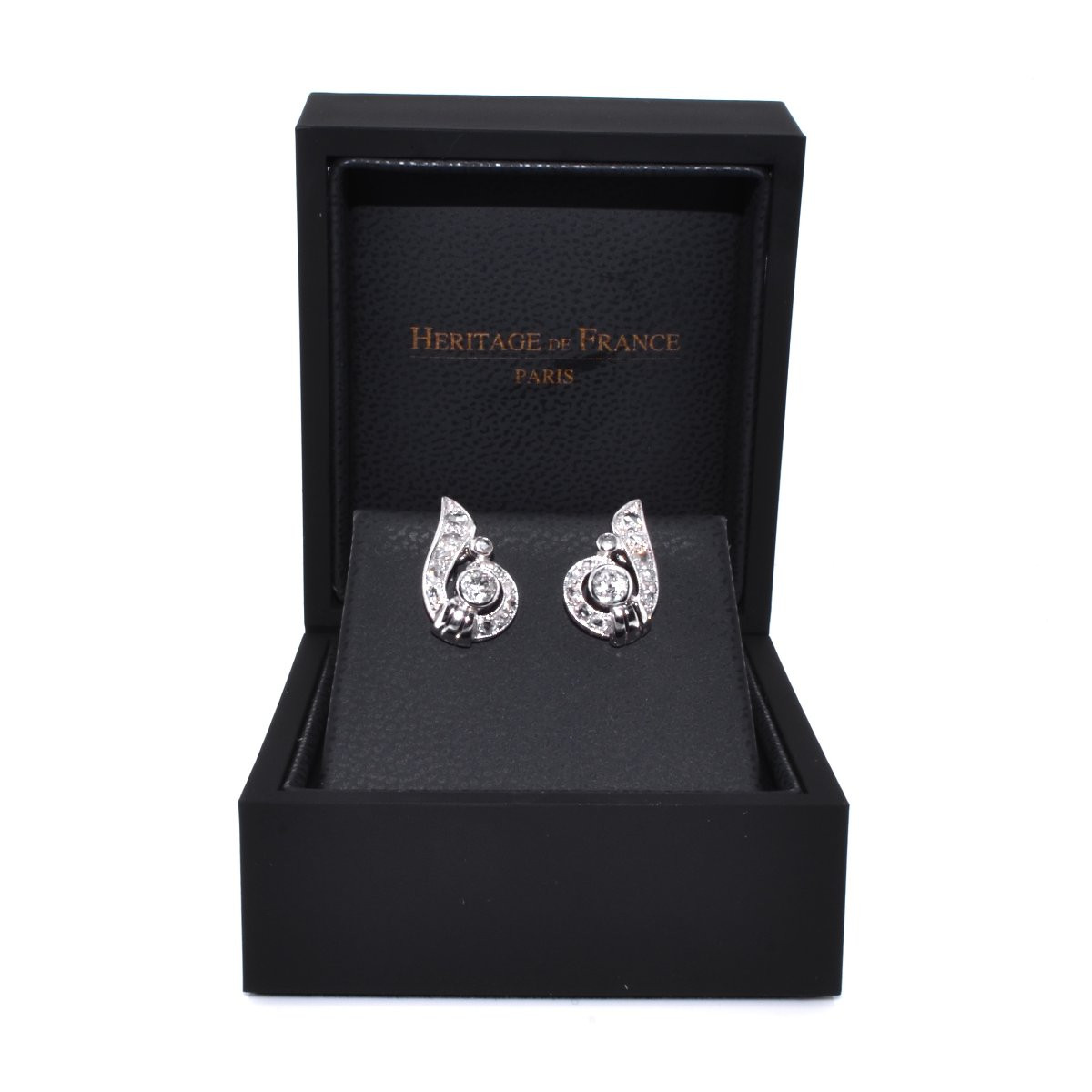 Boucles d'oreilles art deco diamants-photo-4