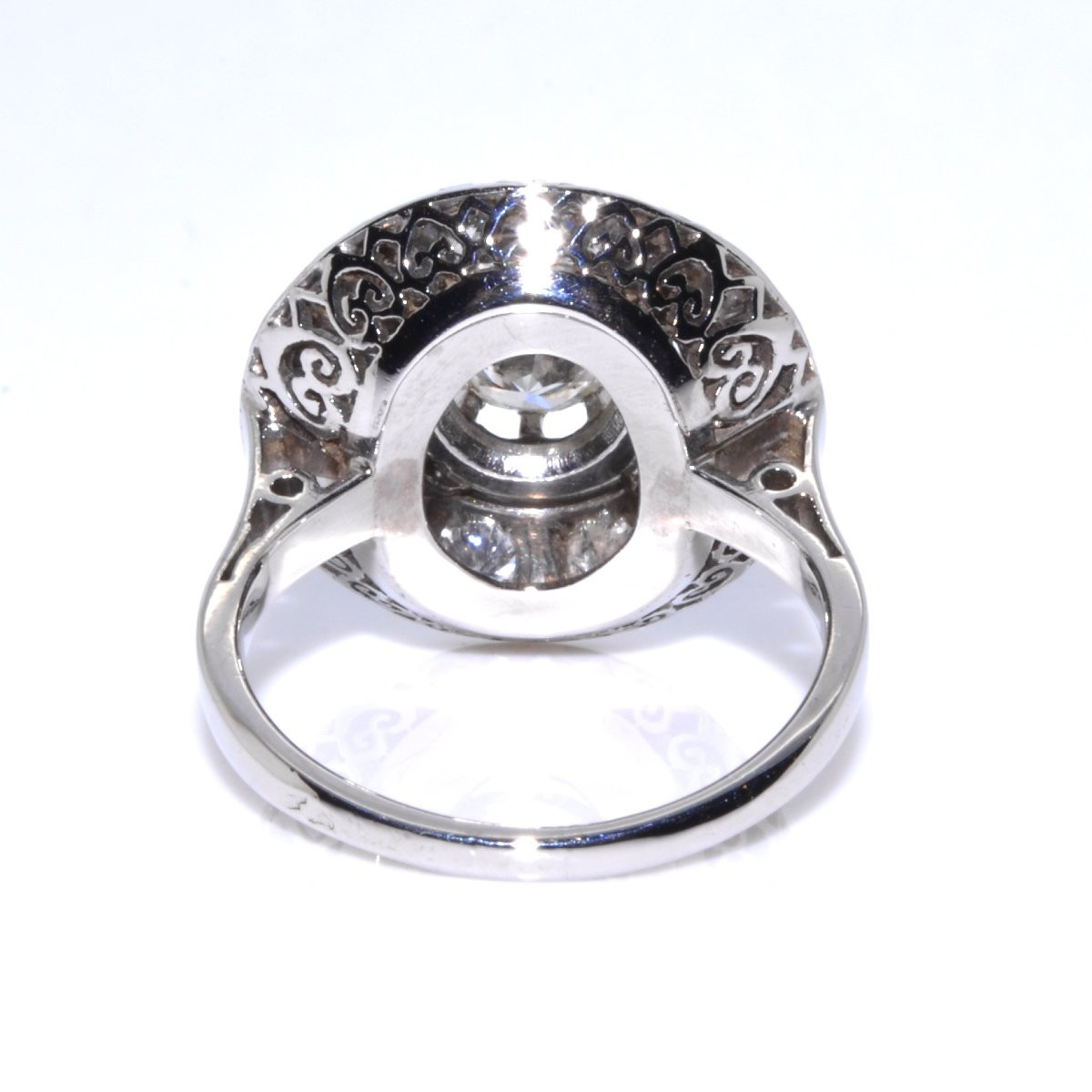 Bague Art Déco entourage diamants-photo-2