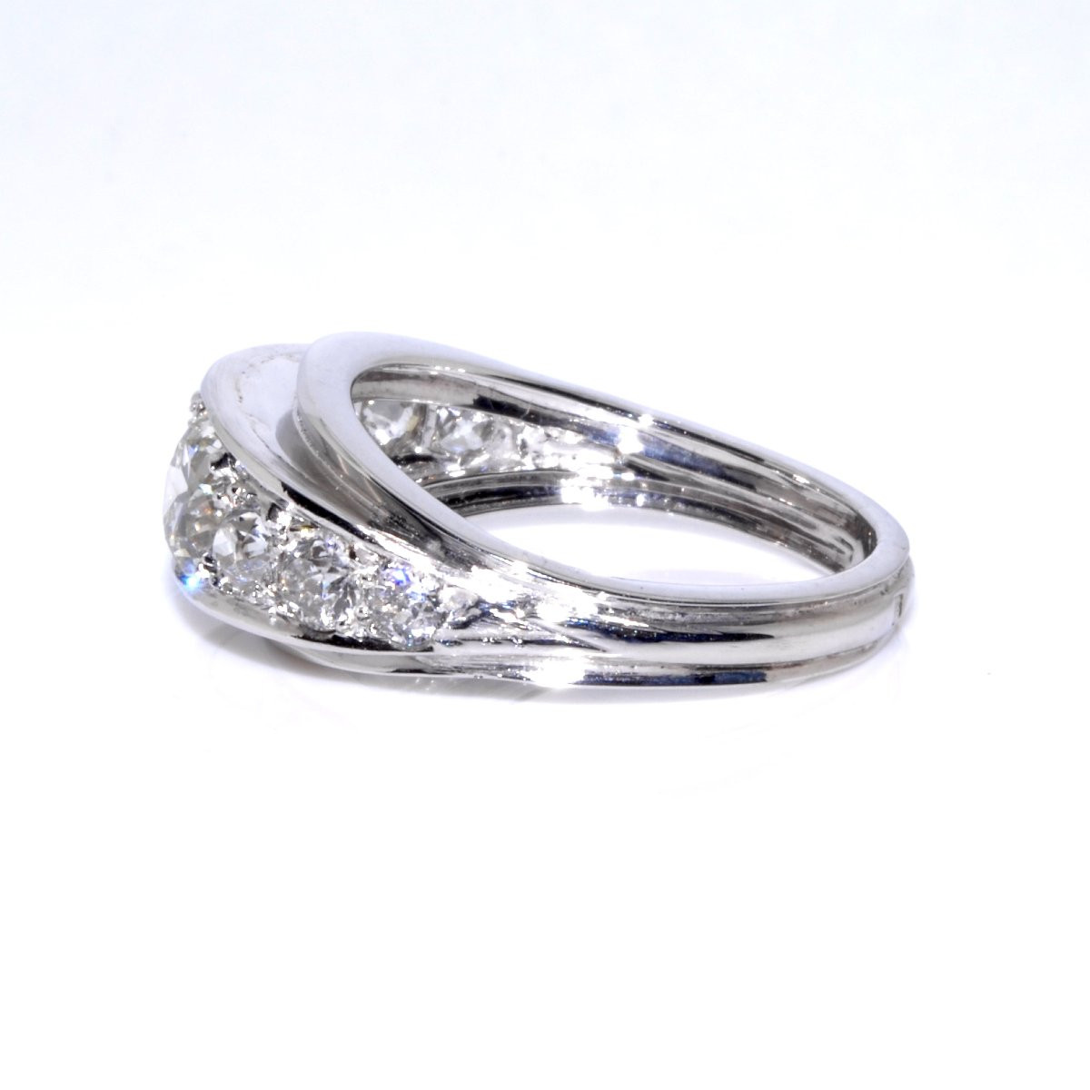 Art Deco Diamond Band Ring-photo-3