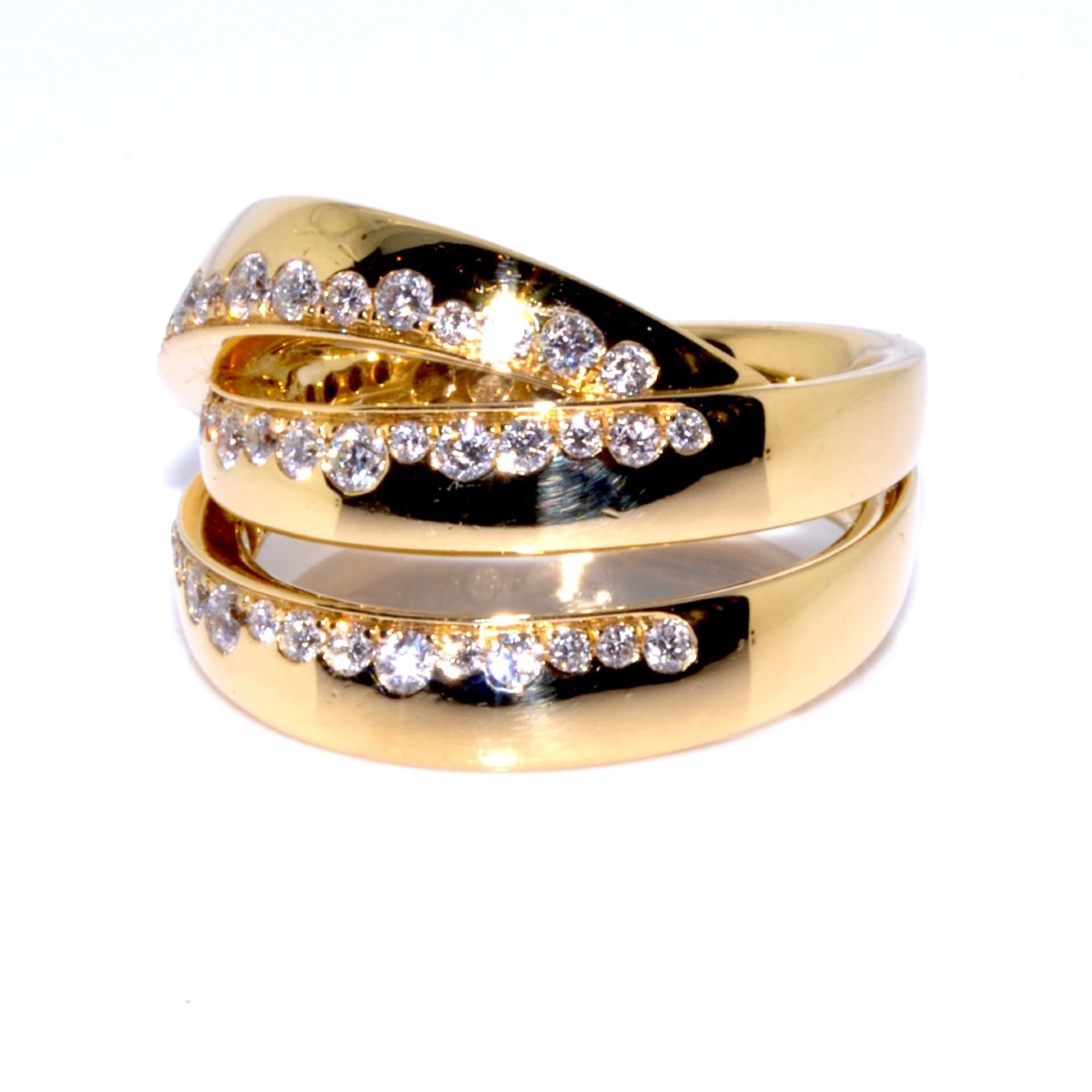 Vintage 3 Band Diamond Ring-photo-4