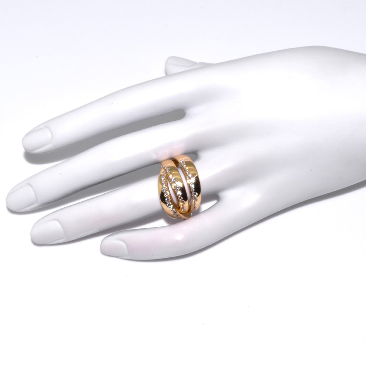 Vintage 3 Band Diamond Ring-photo-1