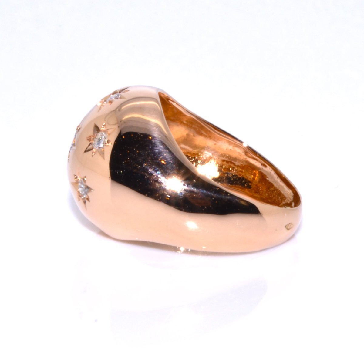 Bague boule constellation en or et diamants-photo-3