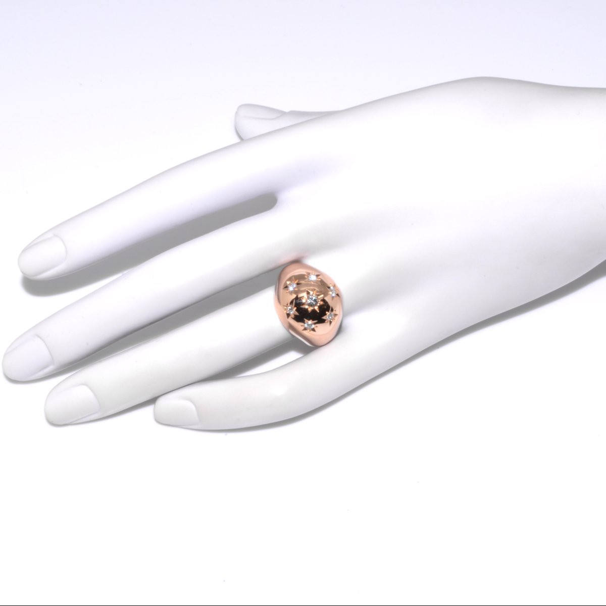 Bague boule constellation en or et diamants-photo-1