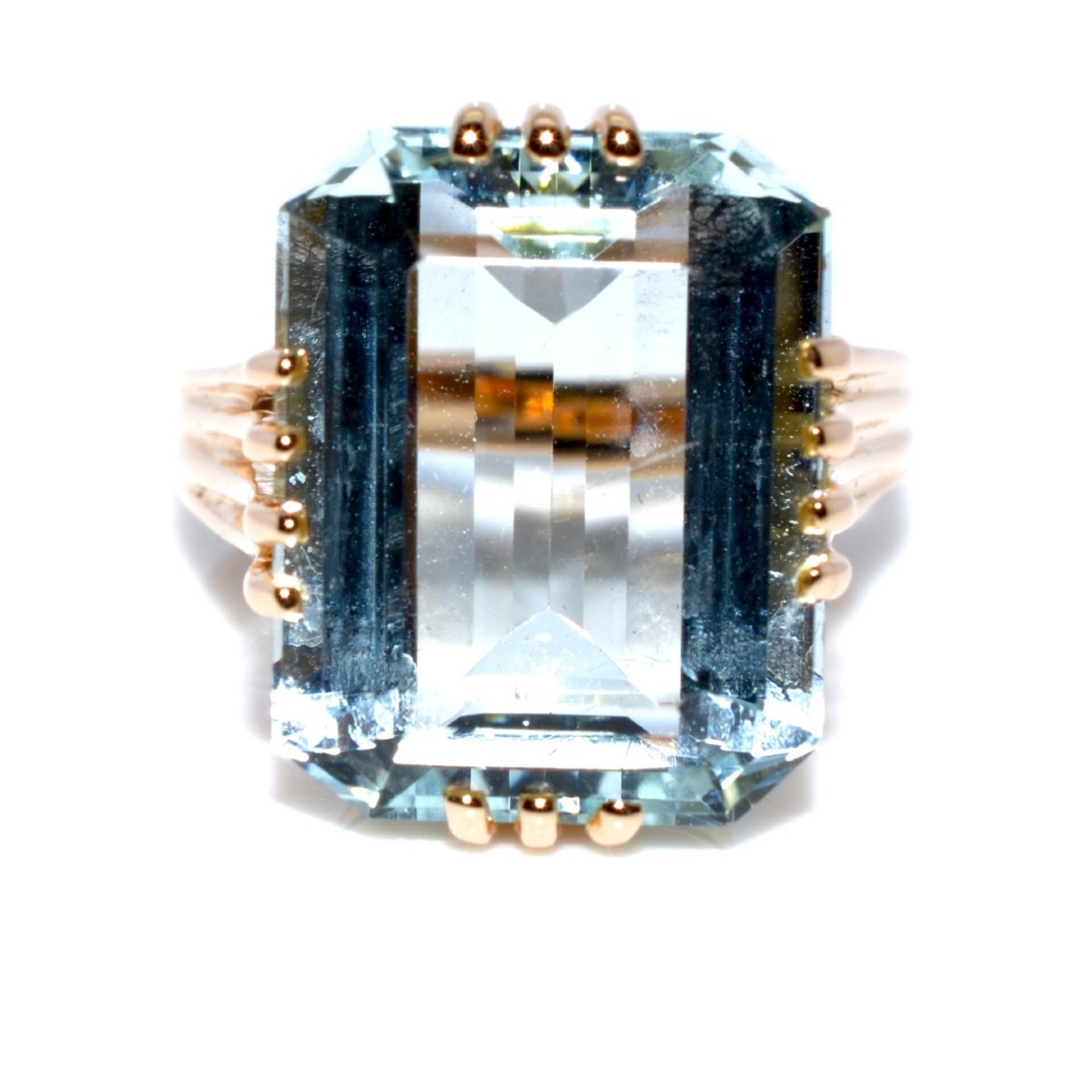 Bague aigue marine vintage
