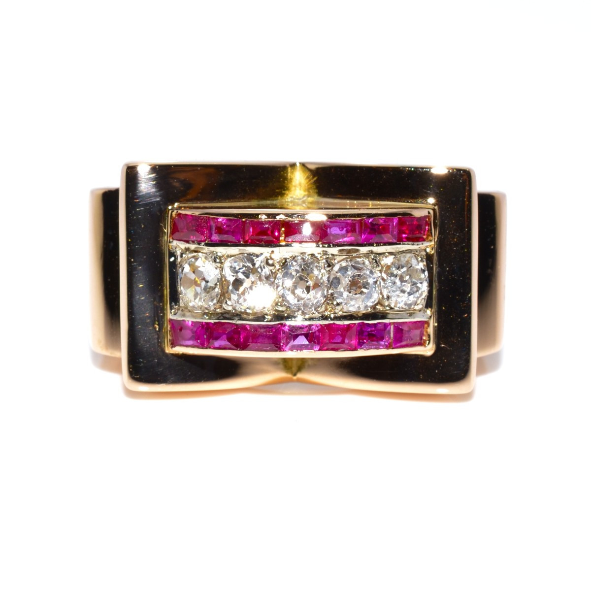 Bague Tank diamants