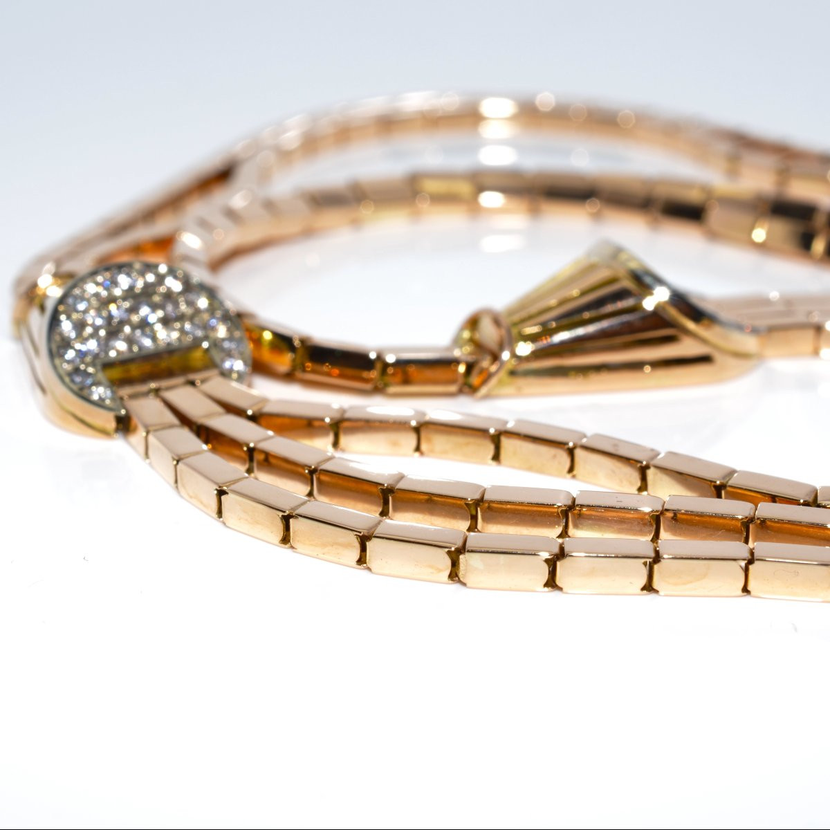 Collier draperie en or et diamants-photo-2
