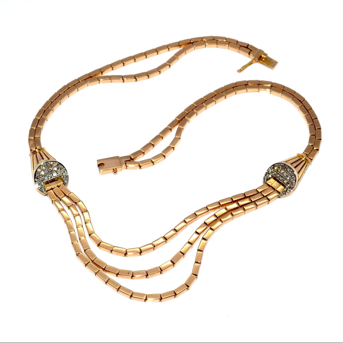 Collier draperie en or et diamants-photo-2