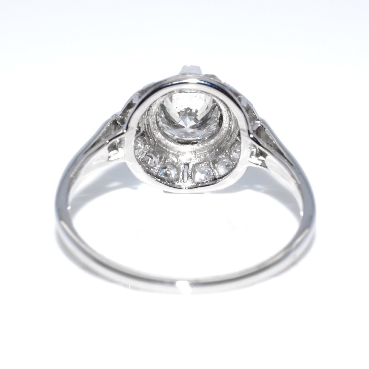 Bague Art Déco entourage diamants-photo-2