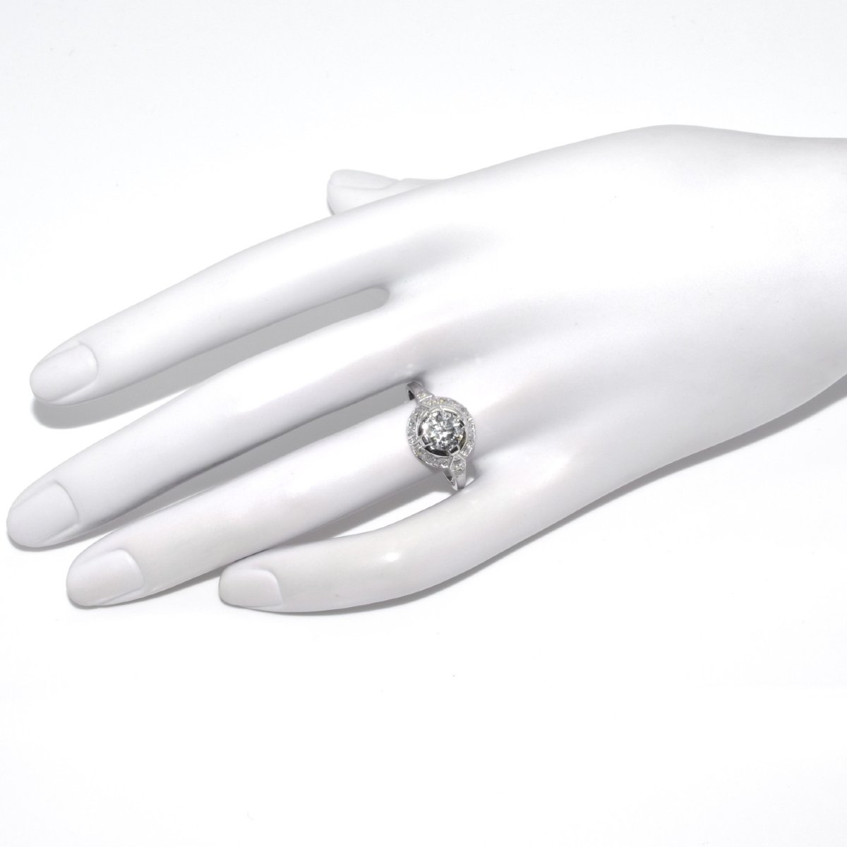 Bague Art Déco entourage diamants-photo-1