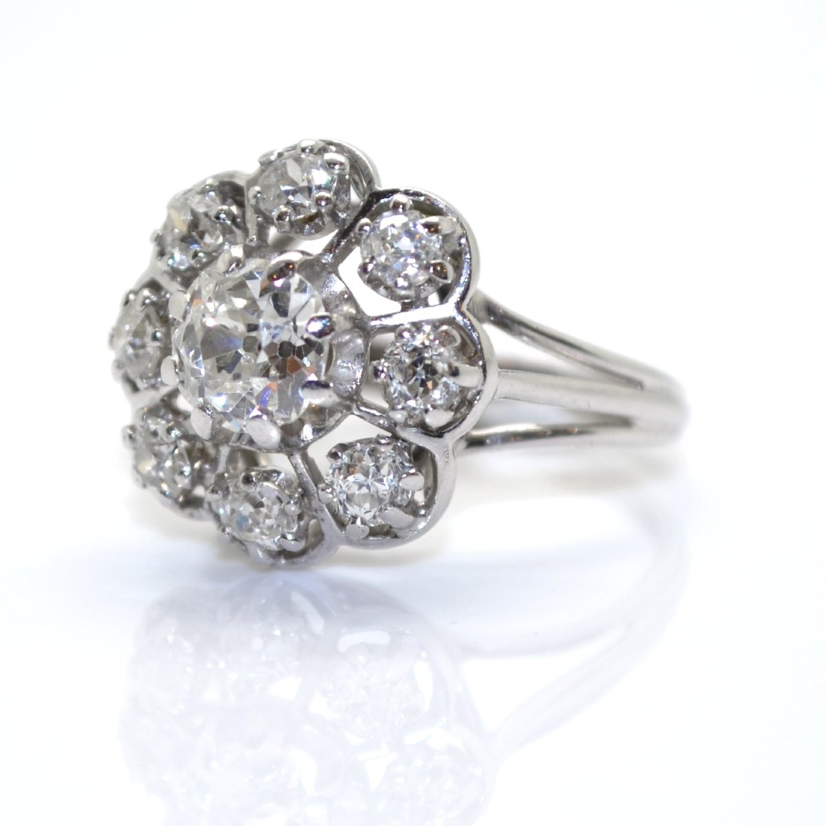 Bague marguerite diamants-photo-4