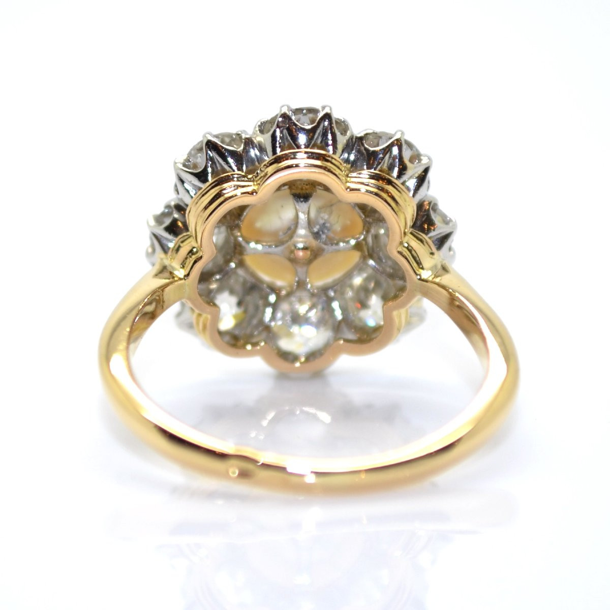 Pompadour Diamond And Natural Pearl Ring-photo-2