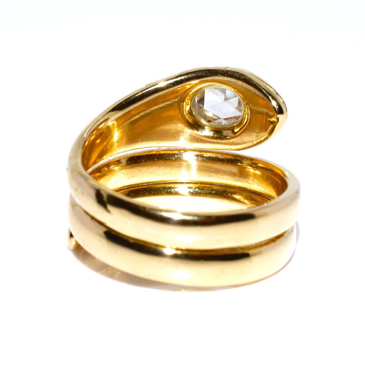 Bague serpent or et diamant-photo-2