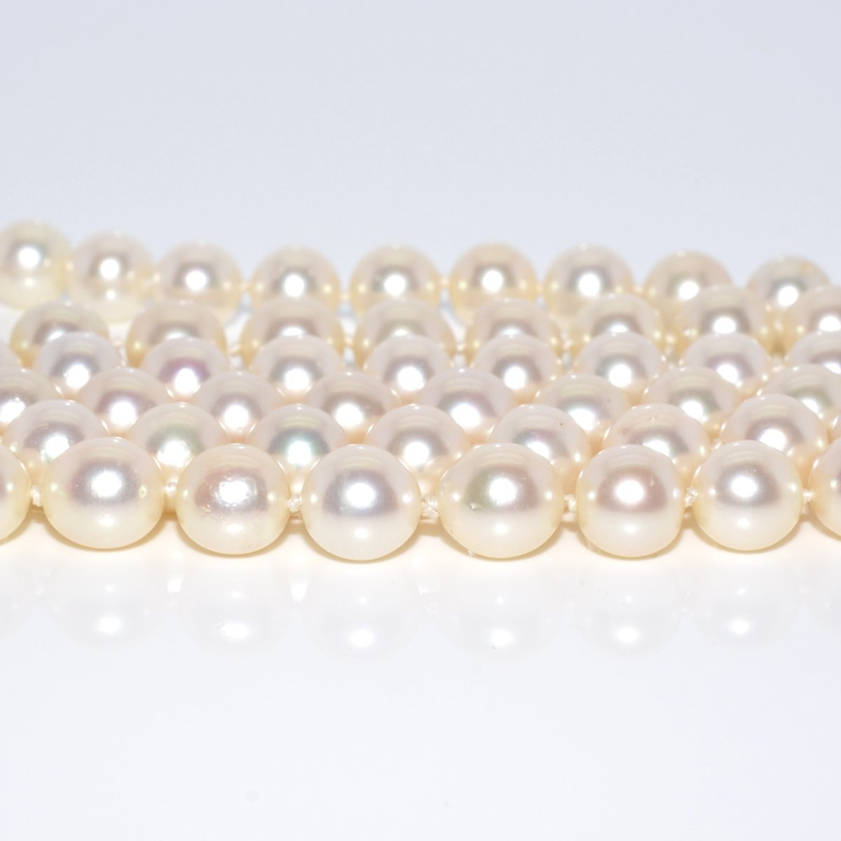 Collier vintage 2 rangs de perles et diamants-photo-1