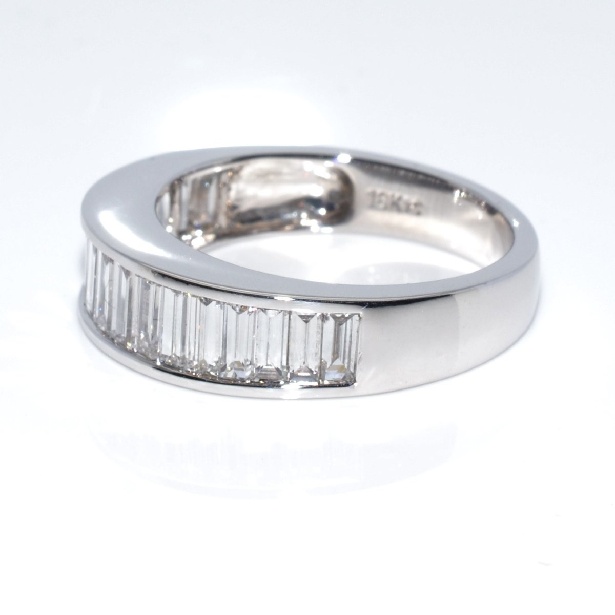 Baguette Cut Diamond Half Band Ring-photo-2