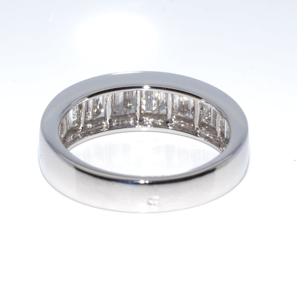 Baguette Cut Diamond Half Band Ring-photo-3