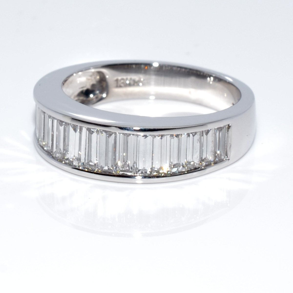 Baguette Cut Diamond Half Band Ring-photo-4