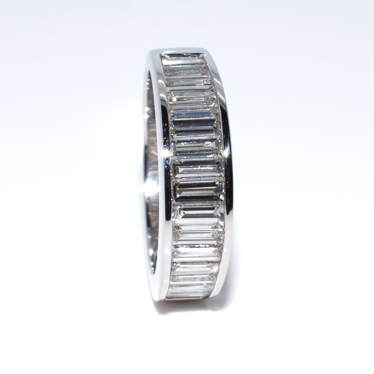 Baguette Cut Diamond Half Band Ring-photo-1