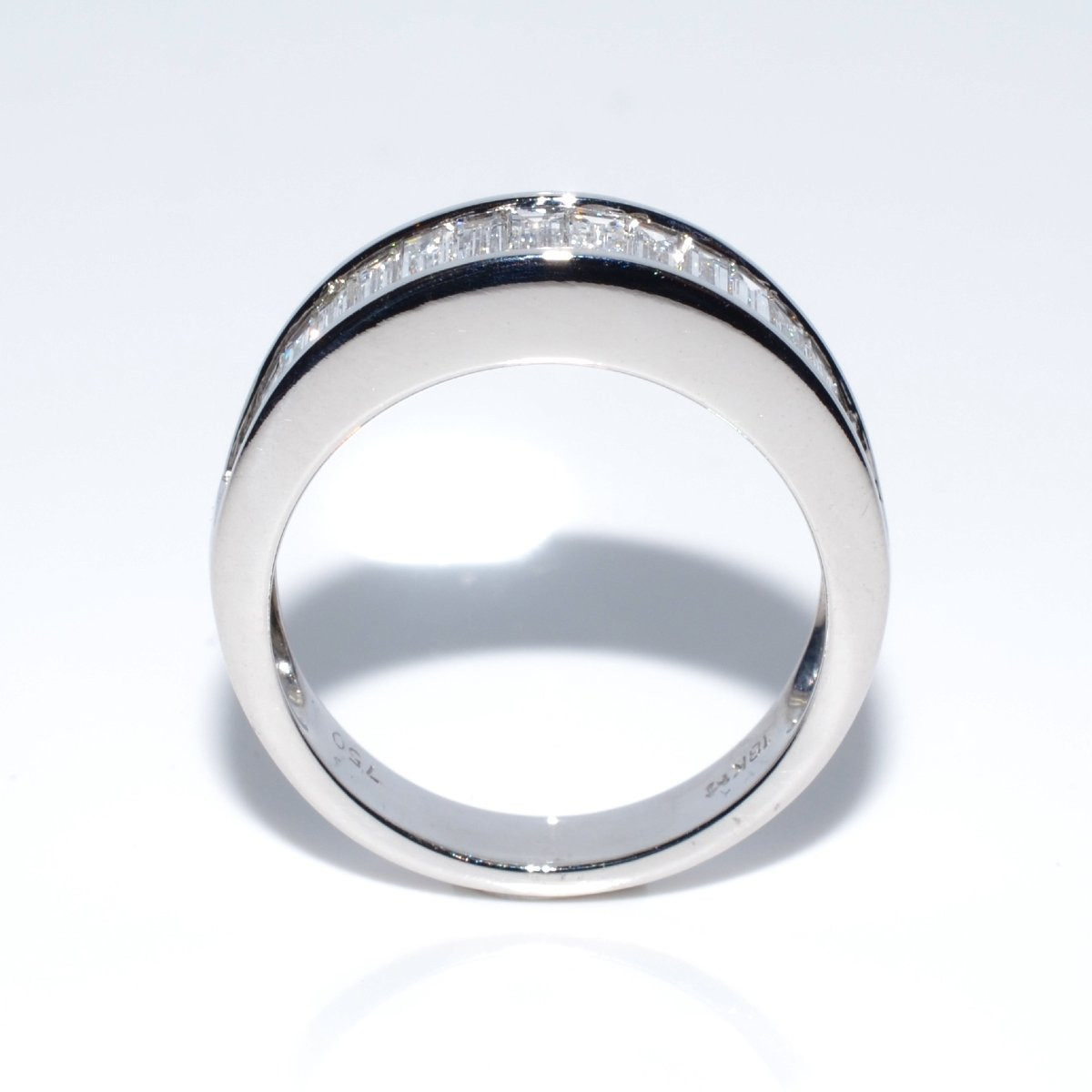 Baguette Cut Diamond Half Band Ring-photo-2