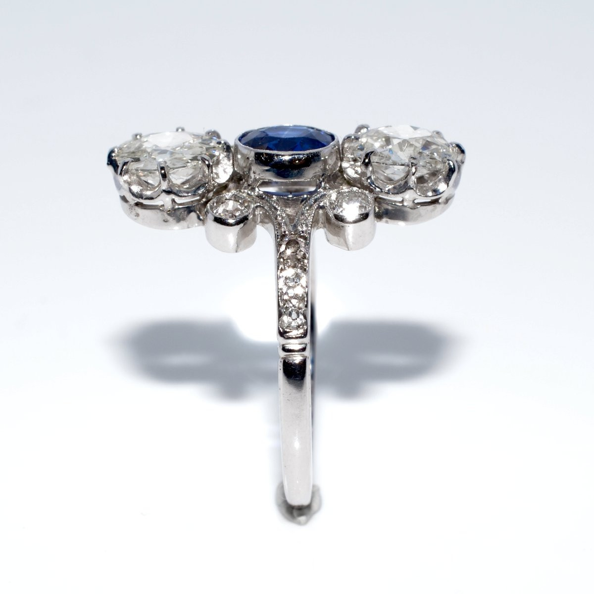 Diamond And Sapphire Trilogy Ring-photo-2