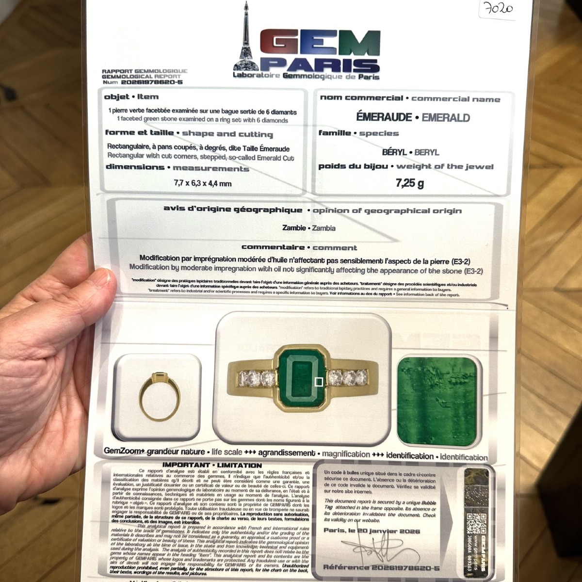 Emerald And Diamond Vintage Ring-photo-4