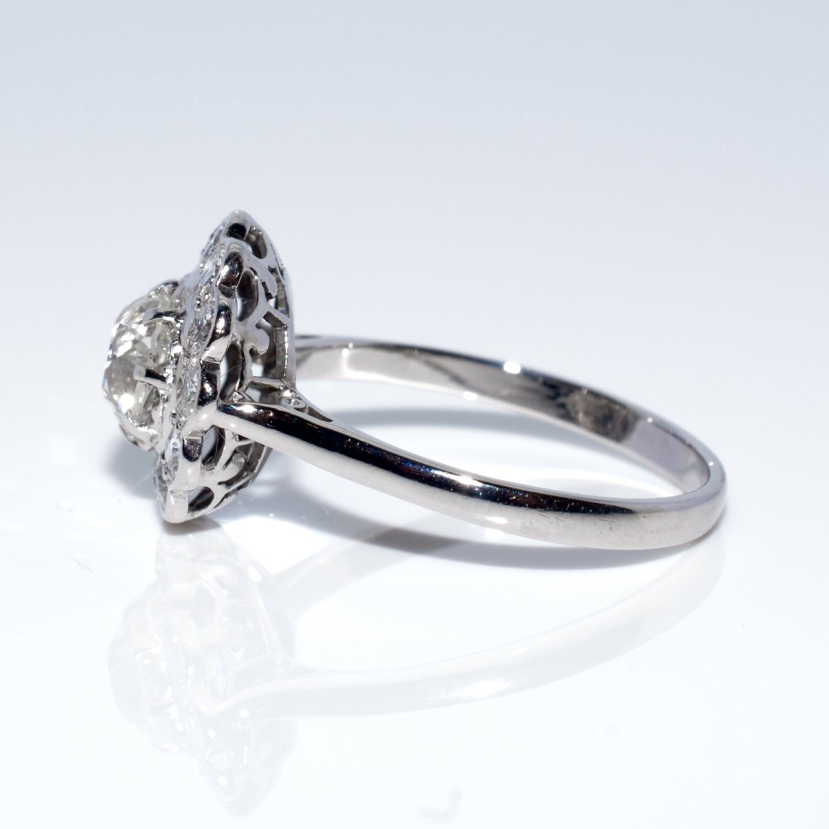 Bague Art Déco marguerite diamants-photo-4