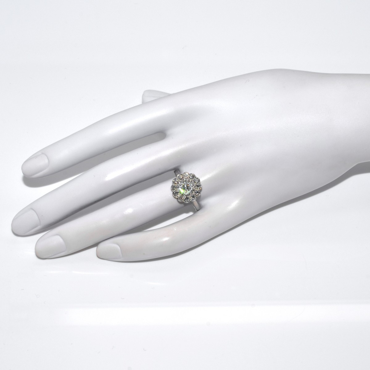 Bague Art Déco marguerite diamants-photo-3