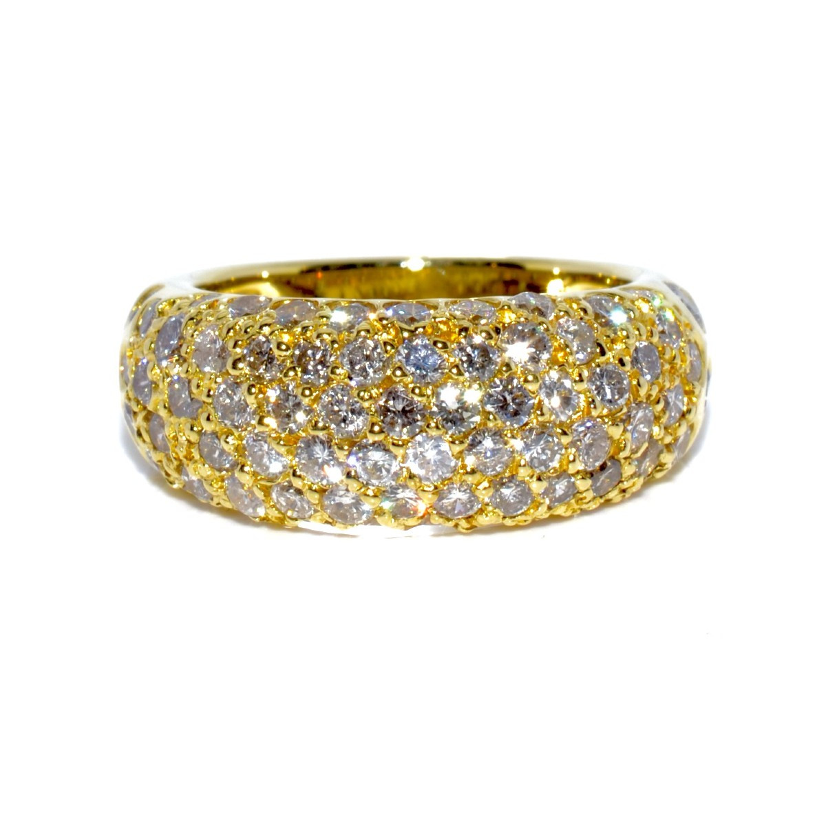 Bague jonc diamants