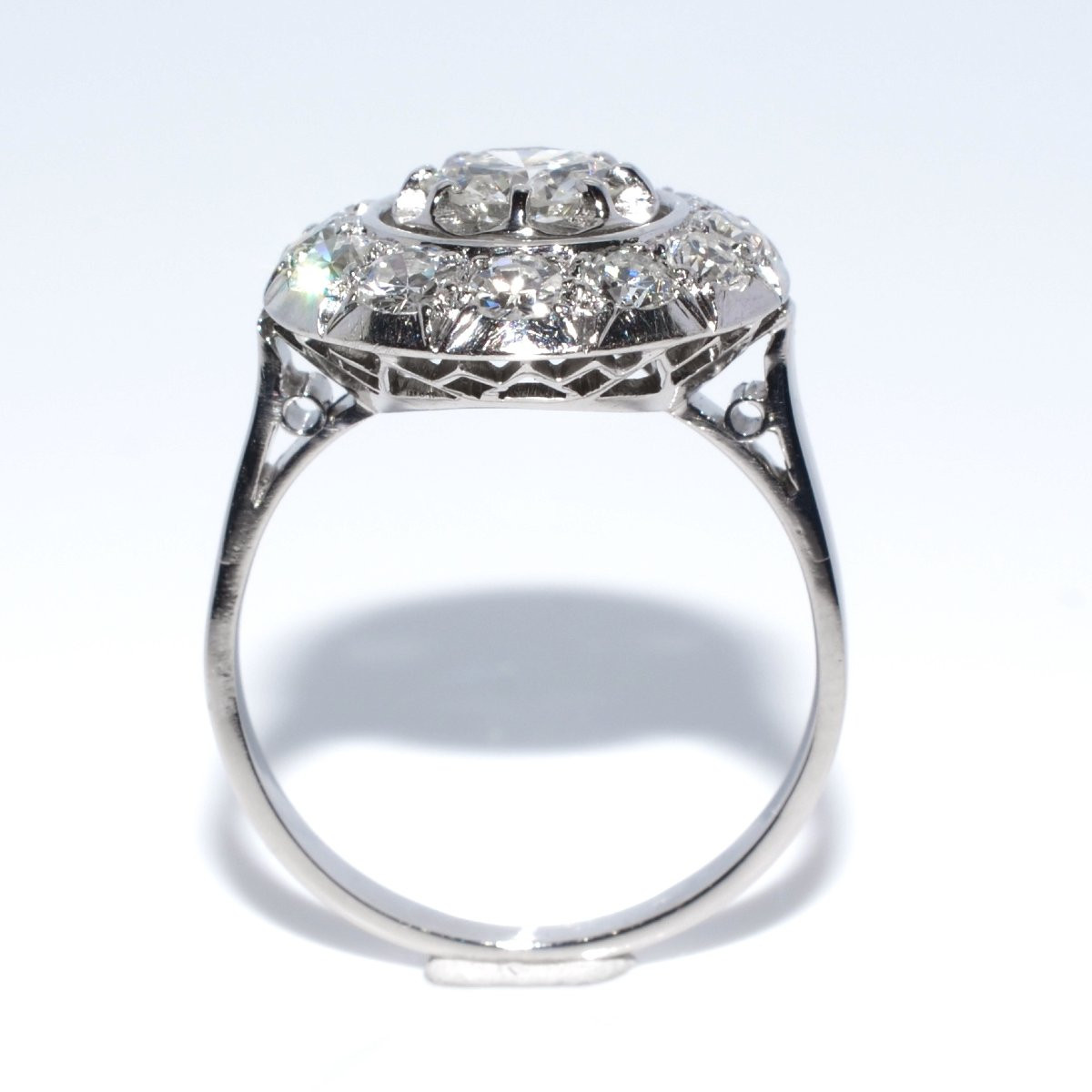 Diamond Art Deco Cluster Ring-photo-2