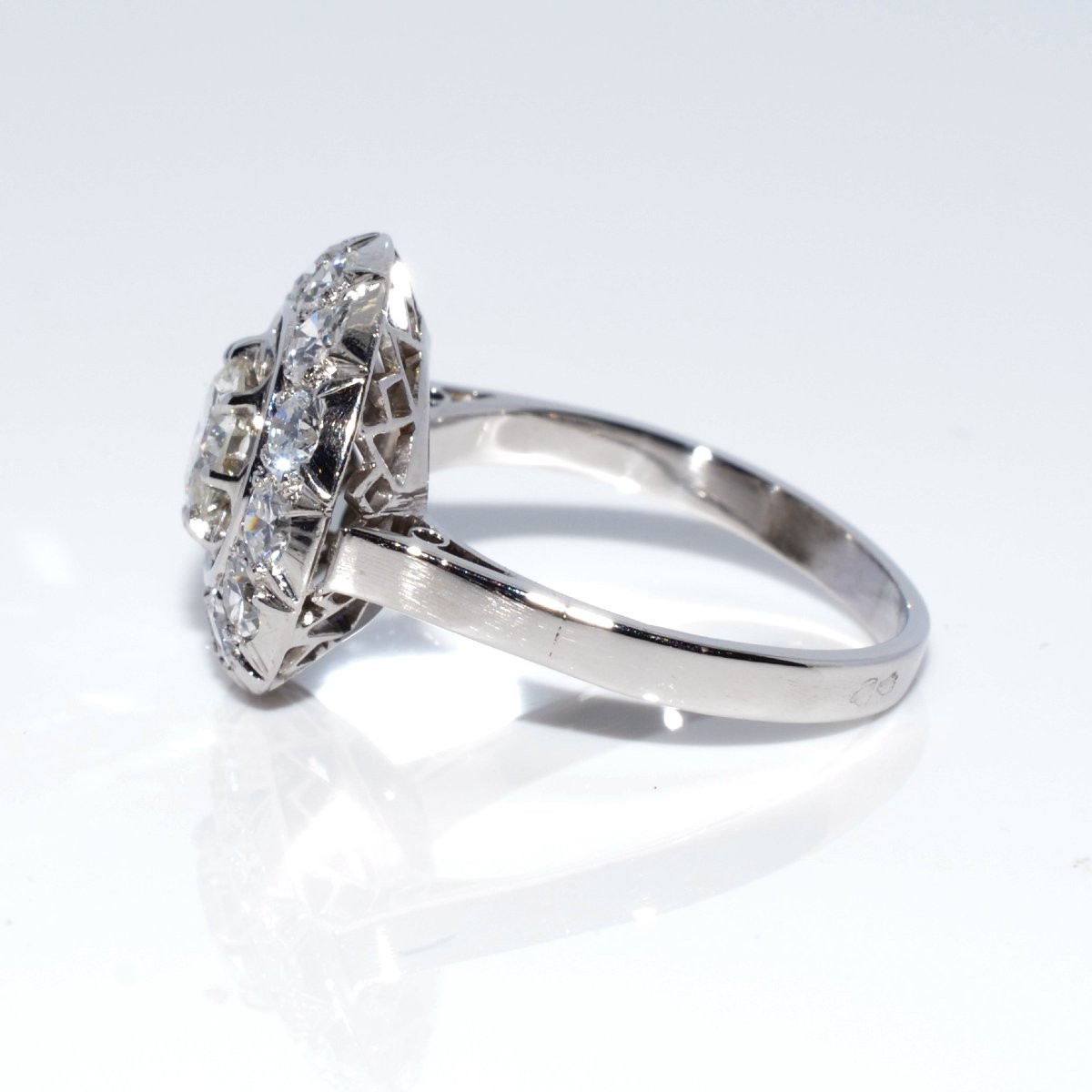 Diamond Art Deco Cluster Ring-photo-4