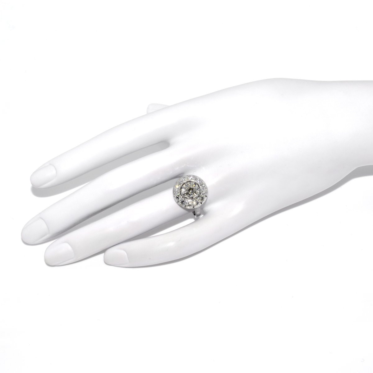 Diamond Art Deco Cluster Ring-photo-1