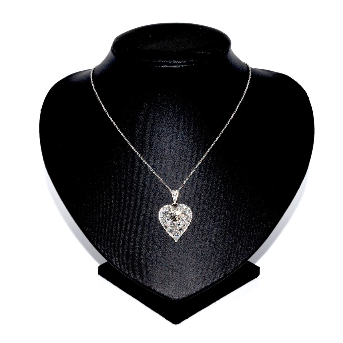 Art Deco Heart Diamond Pendant