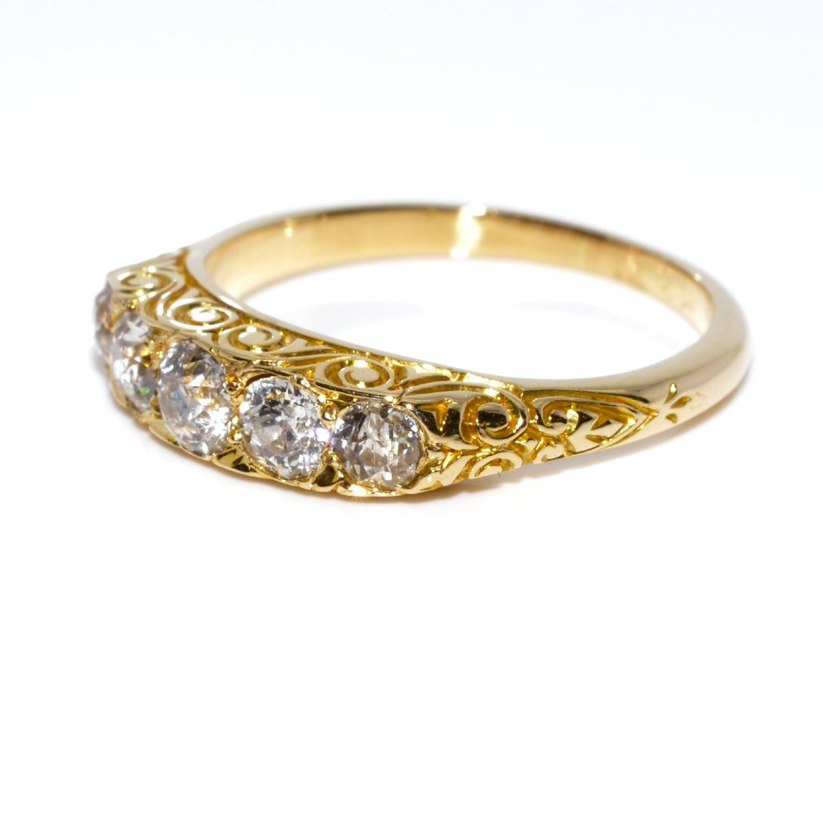 Old Cut Diamond Half Band Ring-photo-4