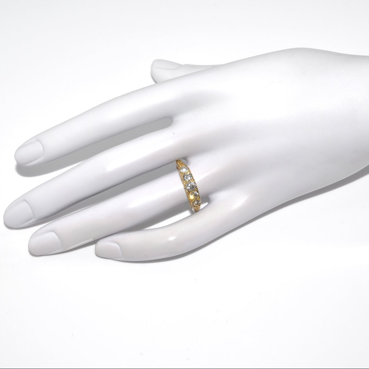 Old Cut Diamond Half Band Ring-photo-1