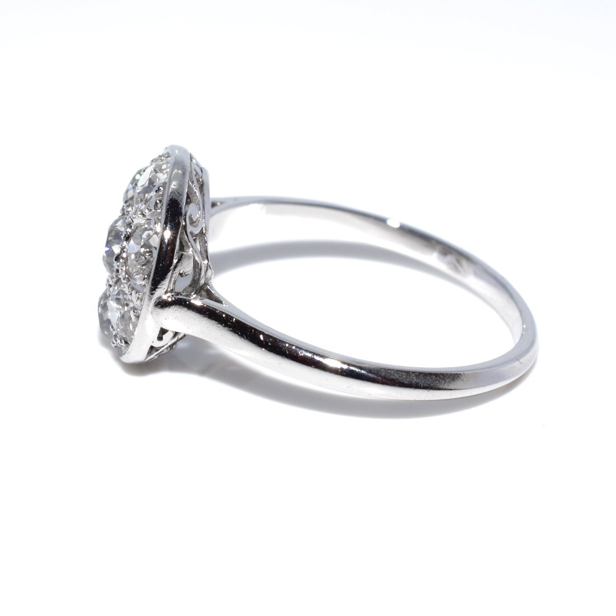 Diamond Art Deco Cluster Ring-photo-2
