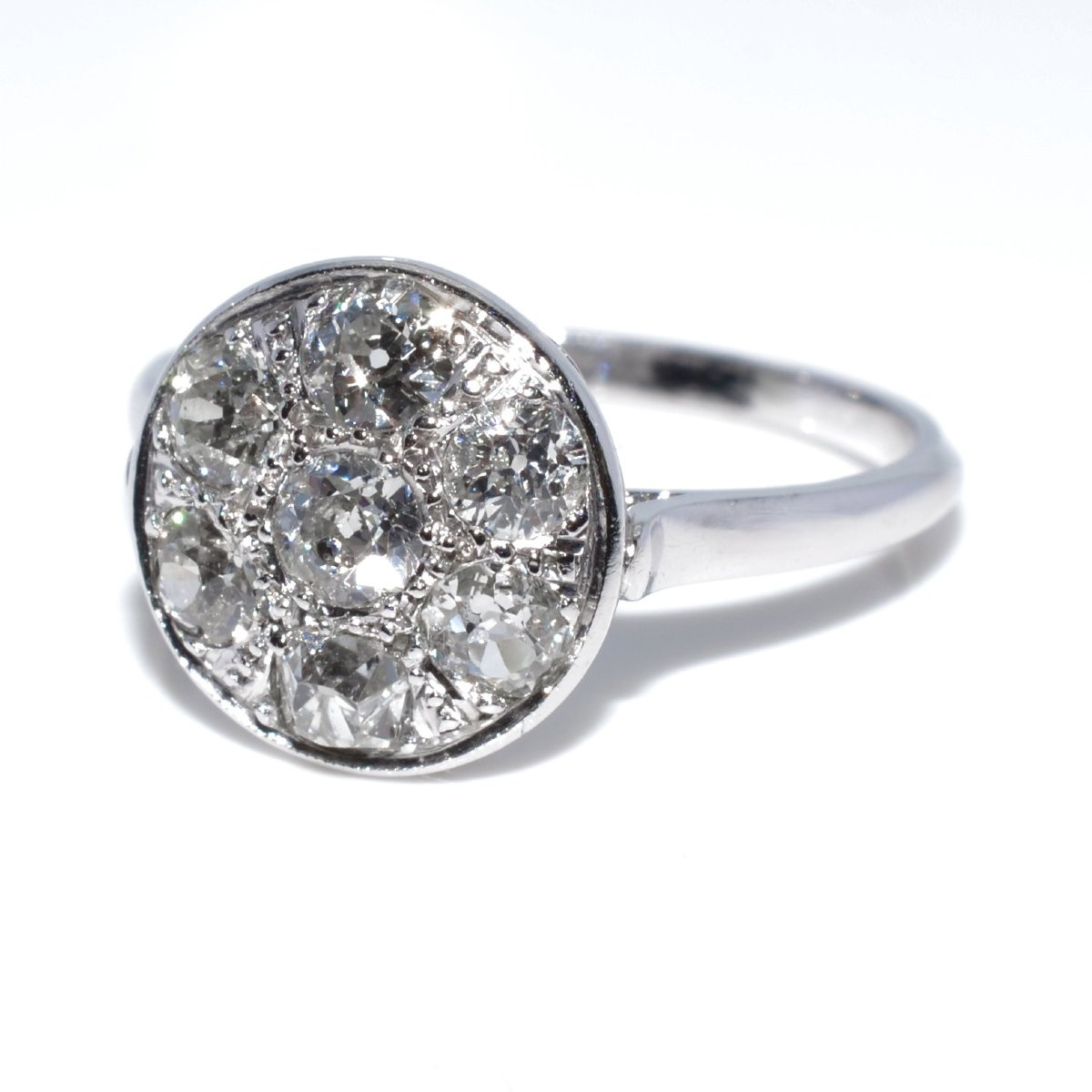 Diamond Art Deco Cluster Ring-photo-4