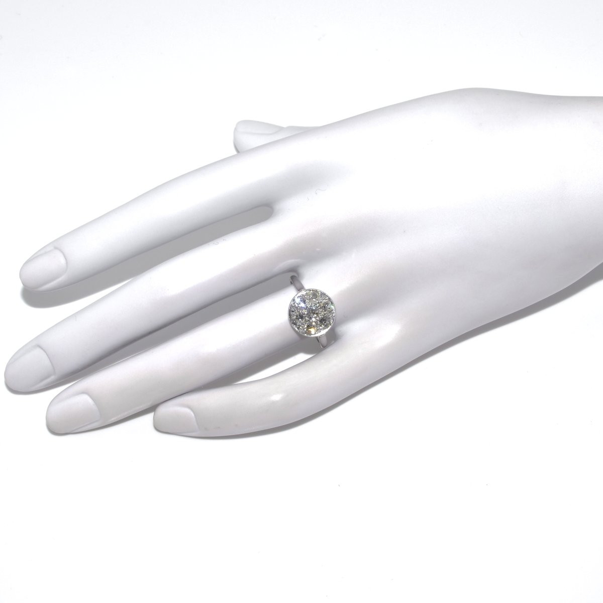 Diamond Art Deco Cluster Ring-photo-1
