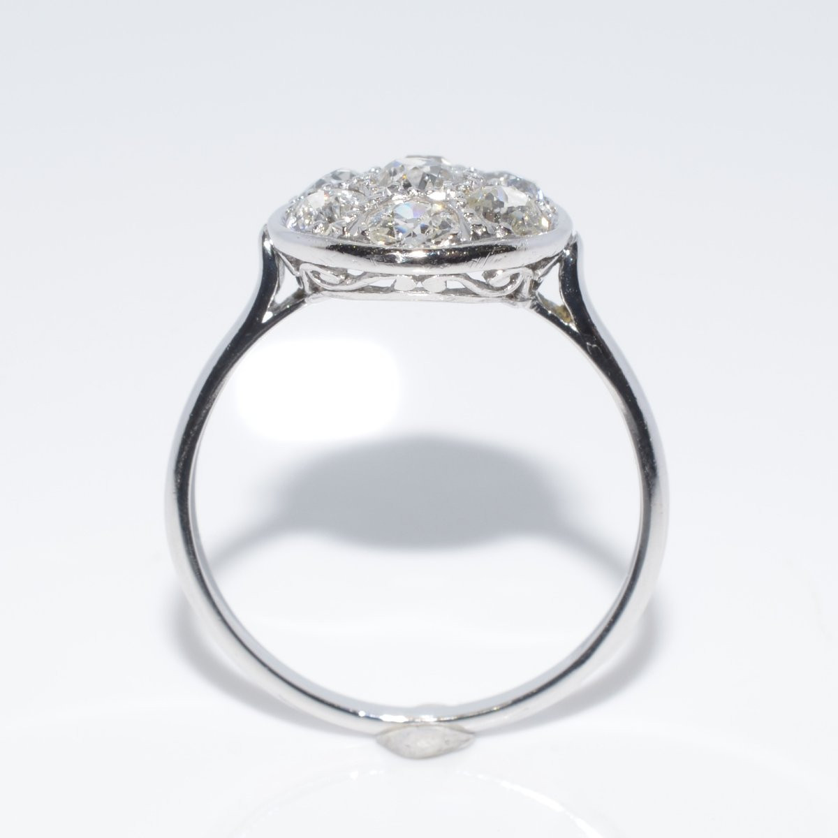 Diamond Art Deco Cluster Ring-photo-2