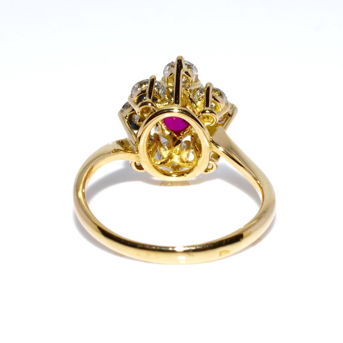 Bague vintage rubis et diamants-photo-3