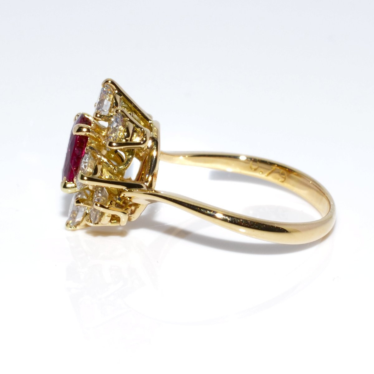 Bague vintage rubis et diamants-photo-4