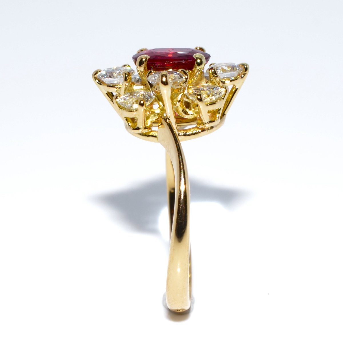 Bague vintage rubis et diamants-photo-2