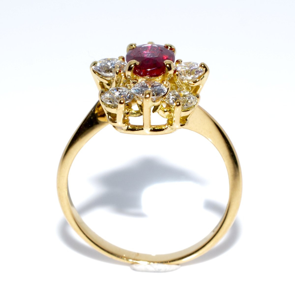 Bague vintage rubis et diamants-photo-3